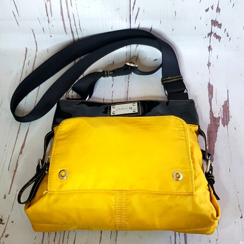 Emma yellow and black crossbody bag